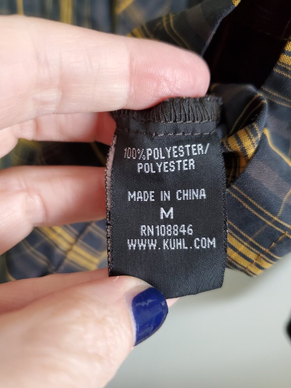 KUHL Eluxur Long Sleeve Pearl Snap Button Down Shirt Black Gold Men's Medium - Picture 12 of 16